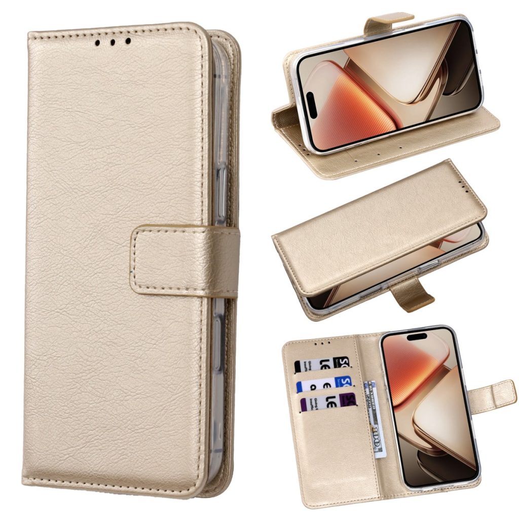 iPhone 18 Pro Max/17 Pro Max- A-Quality Bookcase - Goud