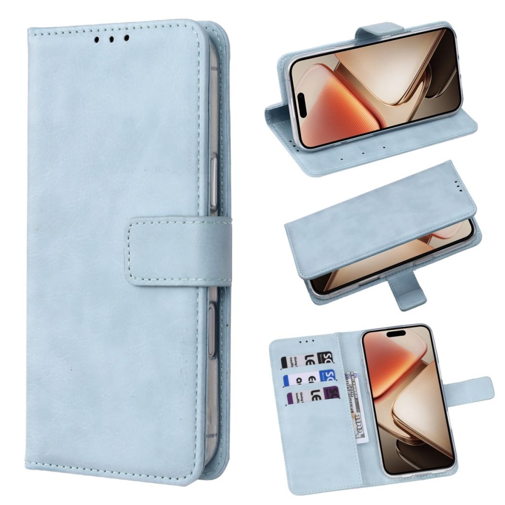 iPhone 18 Pro Max/17 Pro Max- A-Quality Bookcase - Licht Blauw