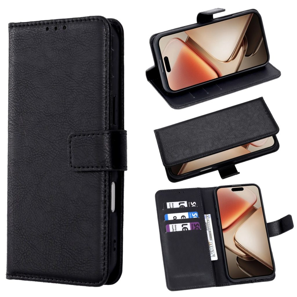 iPhone 18 Pro Max/17 Pro Max- A-Quality Bookcase - Zwart