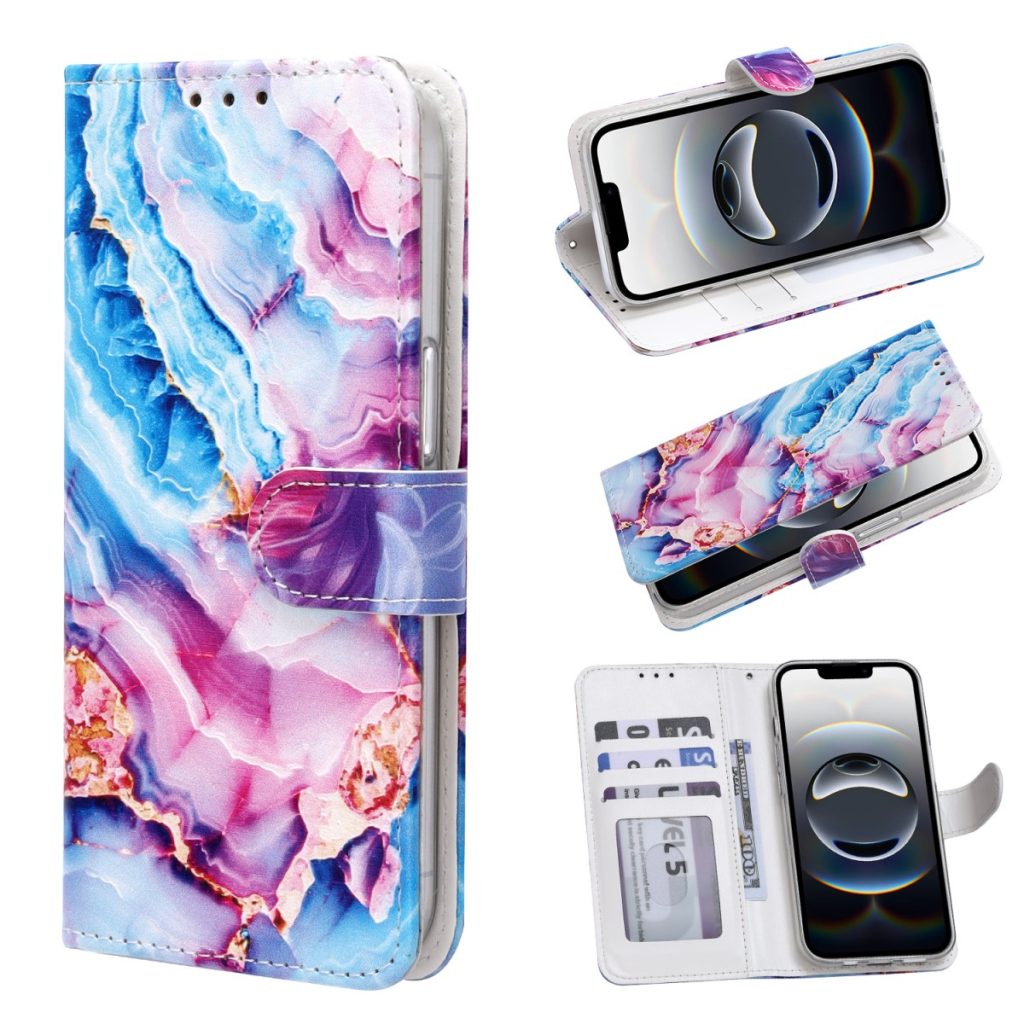 iPhone 18 Pro Max/17 Pro Max- Bookcase Print - Marmer Lila